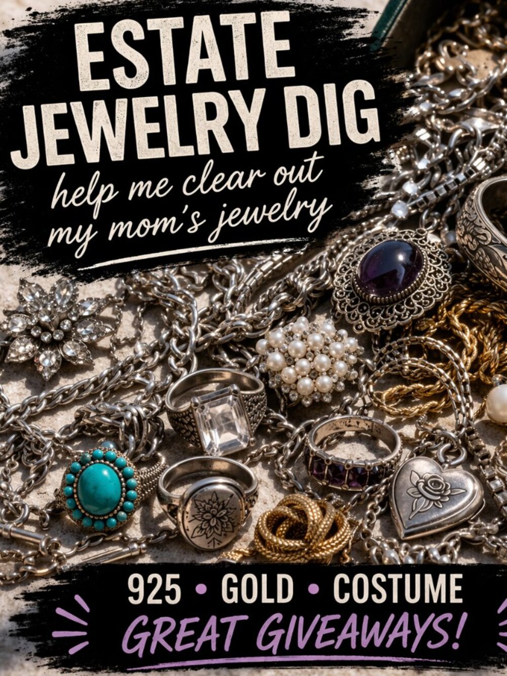 TUESDAY 1;11pm PDT Show! Vintage Estate Jewelry | 925 & costume DO NOT BUY